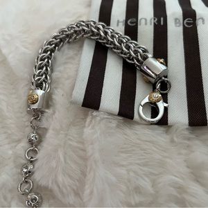 Henri Bendel chunky silver bracelet